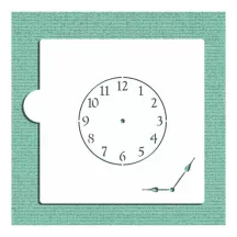 Stencil Uhr mit Uhrzeiger