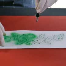 Fine flower tendril stencil