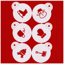 Stencil set winter, 6 pieces