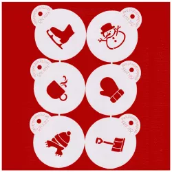 Set Stencil Inverno, 6 pezzi