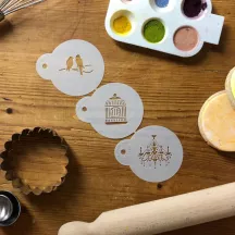 Love Birds & Chandelier stencils, set of 3