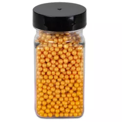 Golden sugar pearls small, 65 g