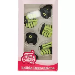 18 Sugar decorations witches' hats and legs