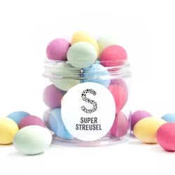 Colorful chocolate Easter eggs with hazelnut-milk core, 150 g