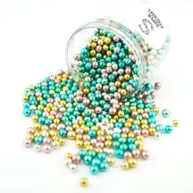 Super Streusel Mini crispy balls colorful metallic, 160 g