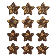 Stella di Natale con decorazione al cioccolato, 12 pezzi