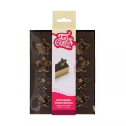 Stella di Natale con decorazione al cioccolato, 12 pezzi