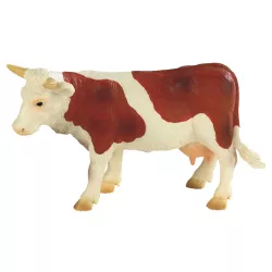 Figurine de jeu vache marron-blanc comme cake topper de Bullyland