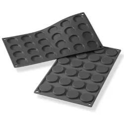 Silicone baking mold Florentiner, 24 pieces Ø 3.5 cm