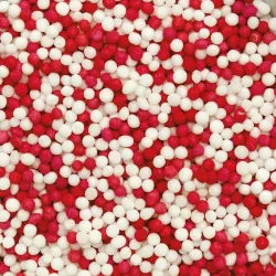 Zuckerdekor Nonpareilles Rot-Weiss, 100 g