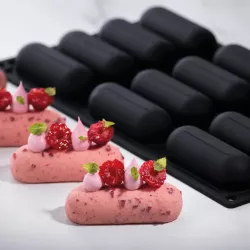 Eclair silicone mold 8 x 3 cm, 12 pieces