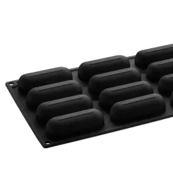 Moule à éclairs en silicone 8 x 3 cm, 12 pièces