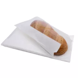 Brotbeutel Papier mit Sichtfenster 34 x 14 cm, 25 Stück