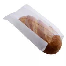 Sacchetti per pane in carta con finestra trasparente 34 x 14 cm, 25 pezzi
