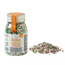 Perle di zucchero Nonpareilles Rosso-Bianco-Verde, 100 g