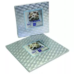 Square cake plate extra strong silver, 25.5 x 25.5 cm