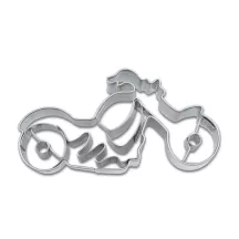 Motorcycle cutter with stainless steel embossing