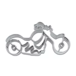 Motorcycle cutter with stainless steel embossing