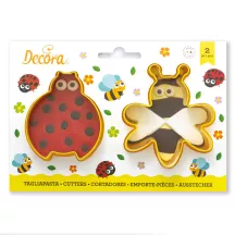 Tagliabiscotti coccinella e ape, 2 pezzi