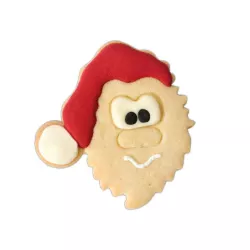 Cookie cutter Santa Claus face