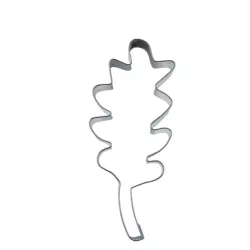 Tagliabiscotti foglia di quercia in acciaio inox