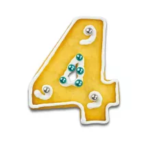 Stainless steel number cutter 4 for birthday cookies