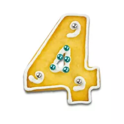 Stainless steel number cutter 4 for birthday cookies