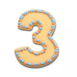 Emporte-pièce 3 en acier inoxydable pour biscuits d'anniversaire