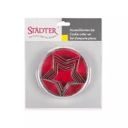 Cookie cutter set stars, 6 pieces
