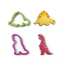 Dinosaur cookie cutter set, 2-piece (plastic)