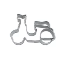 Motor scooter cutter with stainless steel embossing
