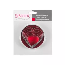 Cookie cutter set hearts, 6 pieces