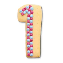 Tagliabiscotti numero 1 in acciaio inox per biscotti di compleanno