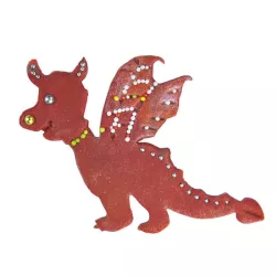 Large stainless steel dragon cookie cutter, 10 x 7.5 cm