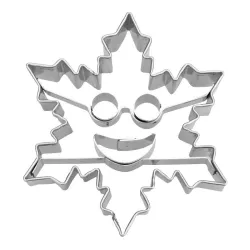 Cookie cutter ice crystal with face, 6 cm