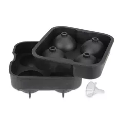 Bac à glaçons en silicone - Boules XL, 4 pièces