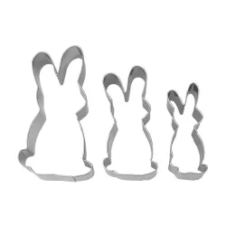 Cookie cutter bunny family, 3 pieces