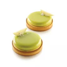 Tarte-Set rund Ø 12 cm mit 4 Formen und Silikon-Topping