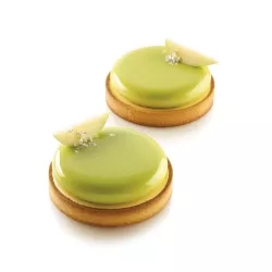 Tarte-Set rund Ø 12 cm mit 4 Formen und Silikon-Topping