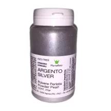 Peinture poudre métallique argent, 25 g