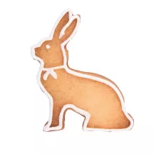 Cookie cutter rabbit sitting large