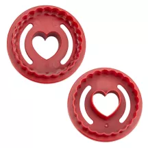 Ausstecher 2 in 1 Herz Gewellt