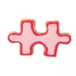 Cookie cutter puzzle piece, 6 x 3.9 x 2 cm