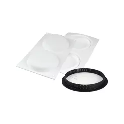 Tarte-Set rund Ø 15 cm mit Formen und Silikon-Topping