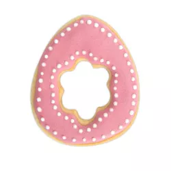 Cookie cutter flower in egg, stainless steel, 7 x 5.9 x 2 cm