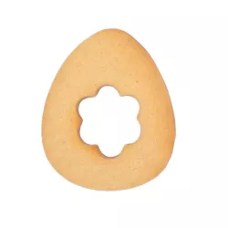 Cookie cutter flower in egg, stainless steel, 7 x 5.9 x 2 cm