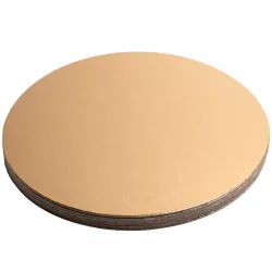 Cake base gold/black round, Ø 30 cm, 10 pieces