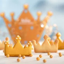 Plastic crown cookie cutter for princess cookies