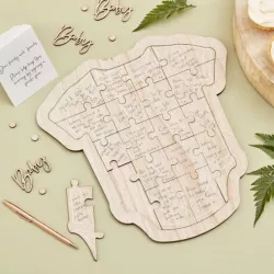 Wooden puzzle guest book