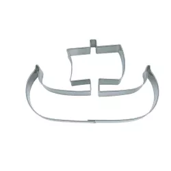 Stainless steel Viking ship cookie cutter